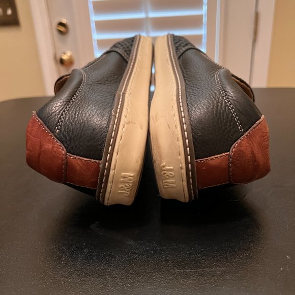 Johnston & Murphy size 9 black woven leather slip-on shoes main image 11